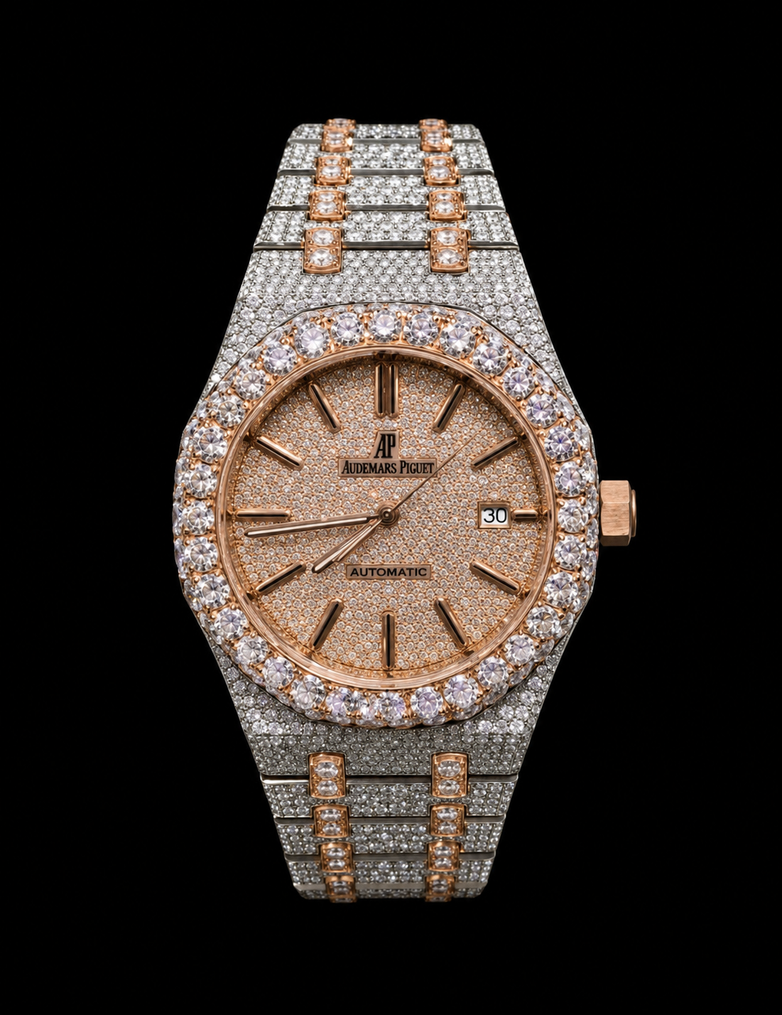 Iced Out AP Two-Tone Rosegold