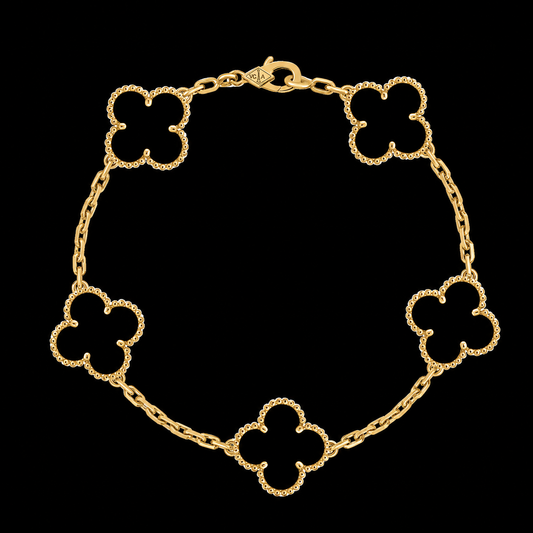 Van Cleef & Arpels Vintage Alhambra Onyx Bracelet